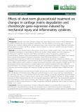Báo cáo y học: "Effects of short-term glucocorticoid treatment on changes in cartilage matrix degradation and chondrocyte gene expression induced by mechanical injury and inflammatory cytokines"