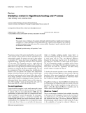 Báo cáo y học: " tatistics review 3: Hypothesis testing and P values."