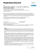 Báo cáo y học: "Cough quality in children: a comparison of subjective vs. bronchoscopic findings"