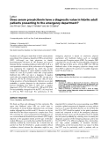 Báo cáo y học: "Does serum procalcitonin have a diagnostic value in febrile adult patients presenting to the emergency department"