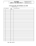 MẪU DANH SÁCH ƯU TIÊN SỬ DỤNG TÀI LIỆU