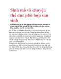 Sinh mổ và chuyện thể dục phù hợp sau sinh 