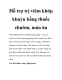 Hỗ trợ trị viêm khớp khuỷu bằng thuốc chườm, món ăn