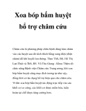 Xoa bóp bấm huyệt bổ trợ châm cứu