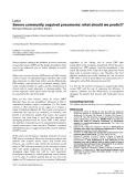 Báo cáo y học: "Severe community acquired pneumonia: what should we predict"