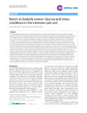 Báo cáo y học: "Bench-to-bedside review: Glucose and stress conditions in the intensive care unit"