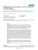 Báo cáo y học: " Studying alternative splicing regulatory networks through partial correlation analysis"