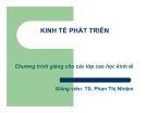 Bài giảng kinh tế phát triển của TS. Phan Thị Nhiệm