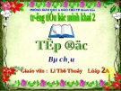 Giáo án điện tử tiểu học: Tập đọc bài bà cháu