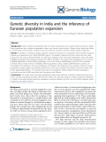 Báo cáo y học: "Genetic diversity in India and the inference of Eurasian population expansion"