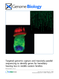 Báo cáo y học: "Targeted genomic capture and massively parallel sequencing to identify genes for hereditary hearing loss in middle eastern families"