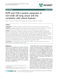 báo cáo khoa học: "EGFR and COX-2 protein expression in non-small cell lung cancer and the correlation with clinical features"