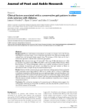 Báo cáo y học: "Clinical factors associated with a conservative gait pattern in older male veterans with diabetes"