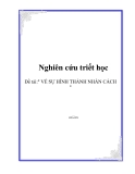 Hình thành nhân cách: Đề tài nghiên cứu chuyên sâu