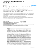 Báo cáo khoa hoc:"  Evaluation of vardenafil for the treatment of subjective tinnitus: a controlled pilot study"