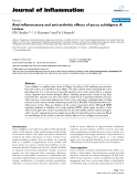 Báo cáo y học: " Early Anti-inflammatory and anti-arthritic effects of yucca schidigera: A review"