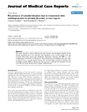 Báo cáo y học: "Recurrence of suicidal ideation due to treatment with antidepressants in anxiety disorder: a case report"