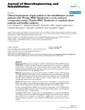 báo cáo khoa học: " Clinical implications of gait analysis in the rehabilitation of adult patients with "Prader-Willi" Syndrome: a cross-sectional comparative study ("Prader-Willi" Syndrome vs matched obese patients and healthy subjects)"