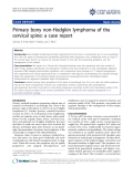 Báo cáo y học: " Primary bony non-Hodgkin lymphoma of the cervical spine: a case report"