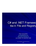 C# .NET Framework: Hướng dẫn File và Registry (Bài 8) - Đoàn Quang Minh