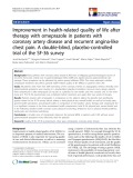 báo cáo khoa học:" Improvement in health-related quality of life after therapy with omeprazole in patients with coronary artery disease and recurrent angina-like chest pain. A double-blind, placebo-controlled trial of the SF-36 survey"