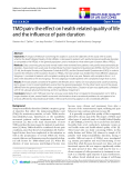 báo cáo khoa học:"  TMD pain: the effect on health related quality of life and the influence of pain duration"