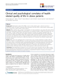 báo cáo khoa học:" Clinical and psychological correlates of healthrelated quality of life in obese patients"