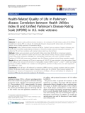 báo cáo khoa học:" Health-Related Quality of Life in Parkinson disease: Correlation between Health Utilities Index III and Unified Parkinson’s Disease Rating Scale (UPDRS) in U.S. male veterans"