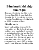Bấm huyệt khi nhịp tim chậm