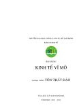 Tài liệu Kinh tế vĩ mô dành cho sinh viên ngành kinh tế [Mới nhất]