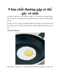 9 hóa chất thường gặp có thể gây vô sinh