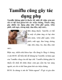 Tamiflu cũng gây tác dụng phụ