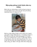 Biện pháp phòng tránh bệnh chân tay miệng