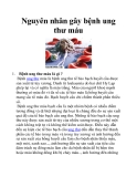 Nguyên nhân gây bệnh ung thư máu