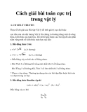 Cách giải bài toán cực trị trong vật lý