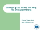 Đánh giá giá trị kinh tế hàng hóa phi ngoại thương: Phân tích chi tiết