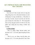 Quy trình sử dụng chế phẩm sinh học cho hoa: Hướng dẫn chi tiết