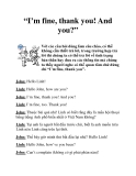 “I’m fine, thank you! And you?”