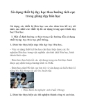 Sử dụng thiết bị dạy học theo hướng tích cực trong giảng dạy hóa học