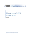 Hướng dẫn làm quen với MS Word 2007 cho người mới bắt đầu
