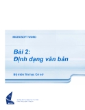Tin Học Cơ Sở: Chương 2 - Bài 2