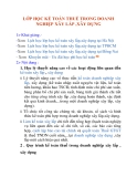 LỚP HỌC KẾ TOÁN THUẾ TRONG DOANH NGHIỆP XÂY LẮP ,XÂY DỰNG