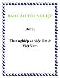 Báo cáo tốt nghiệp: Thất nghiệp và việc làm ở Việt Nam