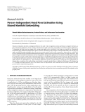 Báo cáo hóa học: " Research Article Person-Independent Head Pose Estimation Using Biased Manifold Embedding"