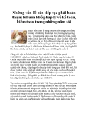 Những vấn đề cần tiếp tục phải hoàn thiện: Khuôn khổ pháp lý về kế toán, kiểm toán trong những năm tới