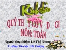 Giáo án môn toán  " Phép trừ trong phạm vi 8 "