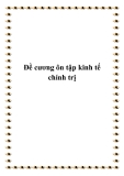 Đề cương ôn thi tốt nghiệp kinh tế chính trị [Năm], [Mới nhất]