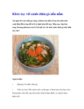 Khéo tay với canh chân gà nấu nấm