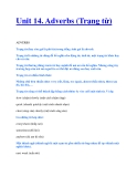 Unit 14. Adverbs (Trạng từ)