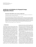 Báo cáo hóa học: "  Veriﬁcation and Validation of a Fingerprint Image Registration Software"